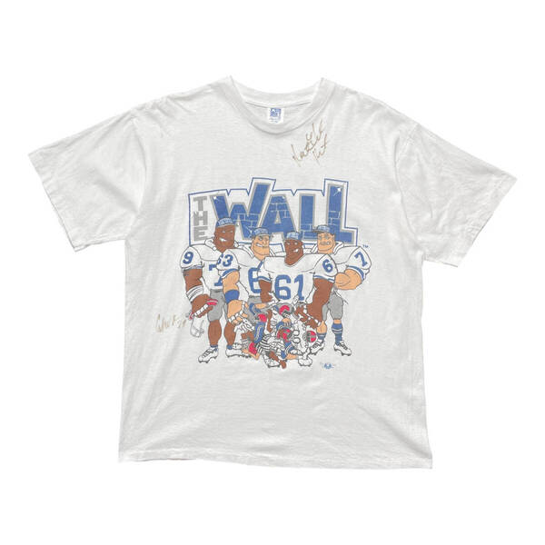 USA 古着 80S ヴィンテージ THE WALL アメフト ドクターペッパー サイン付き オールド Tシャツ メンズXL シングルステッチ BA3712