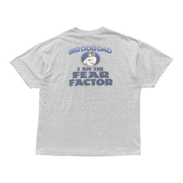 古着 メキシコ製 90S BIG DOGS ビッグドッグス Tシャツ ヴィンテージ バックプリント グレー メンズ2X 大きいサイズ BA3763