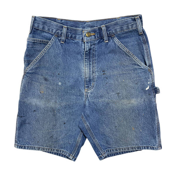 USA 古着 Carhartt カーハート デニム ペインターパンツ ハーフパンツ ワークパンツ W32 ショーツ 半ズボン CE0246