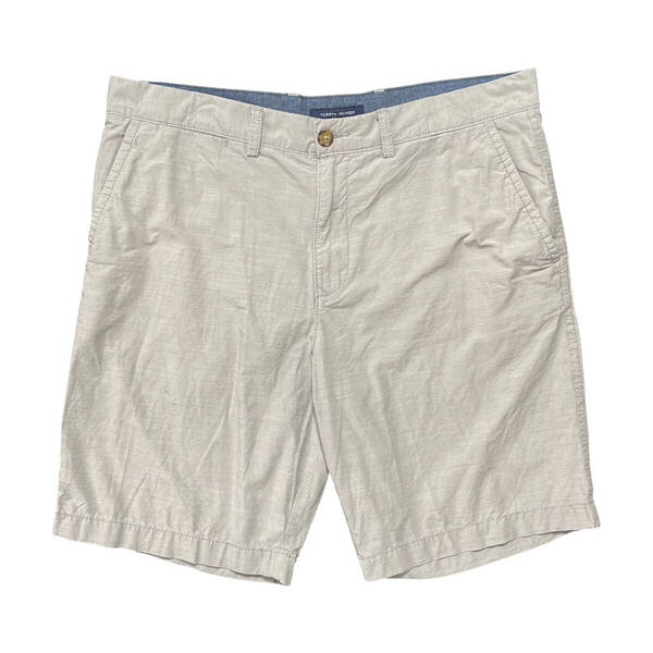 USA 古着 TOMMY HILFIGER トミーヒルフィガー コットン ハーフパンツ ショーツ グレー系 W36 半ズボン CE0274