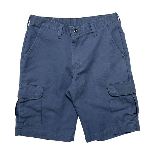 USA 古着 RED KAP レッドキャップ コットン/ポリ ワークパンツ カーゴパンツ ハーフパンツ ショーツ W30 ネイビー 紺色 半ズボン CE0283