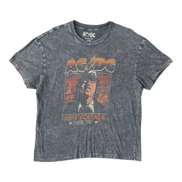 USA 古着 AC/DC HIGH VOLTAGE TOUR’76 ACDC ミュージック ロックTシャツ バンドTシャツ メンズS/M ヴィンテージ BA3804
