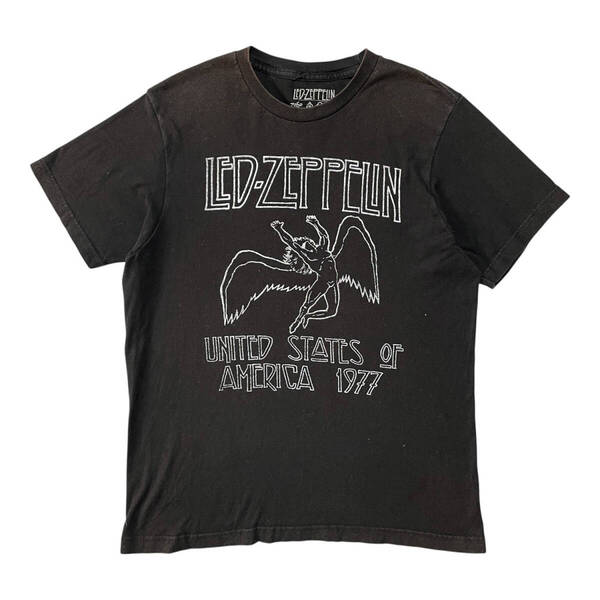 USA 古着 LED ZEPPELIN レッドツェッペリン 1977 オフィシャル ミュージック ロックTシャツ バンドTシャツ メンズM BA3812