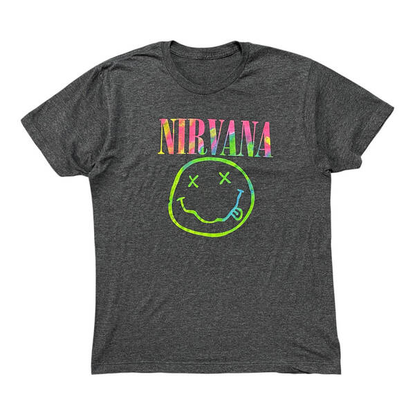 USA 古着 NIRVANA ニルバーナ ニルヴァーナ スマイル オフィシャル ミュージック ロックTシャツ バンドTシャツ メンズL相当 BA3817