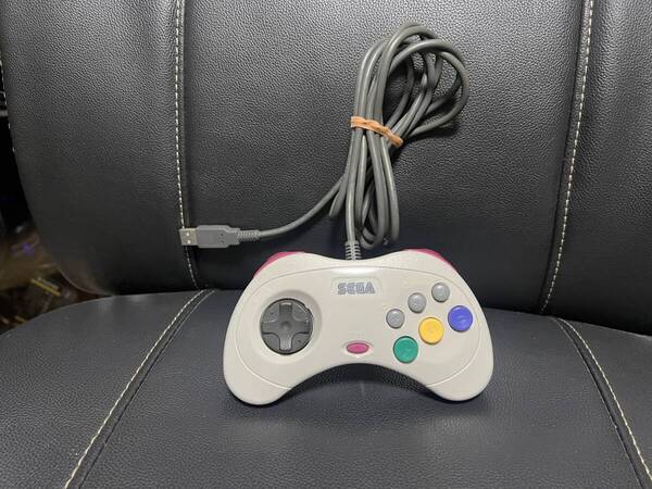 SEGA SATURN セガサターン / コントロールパッド コントローラ / ミストグレー ホワイト / USB (中古品)