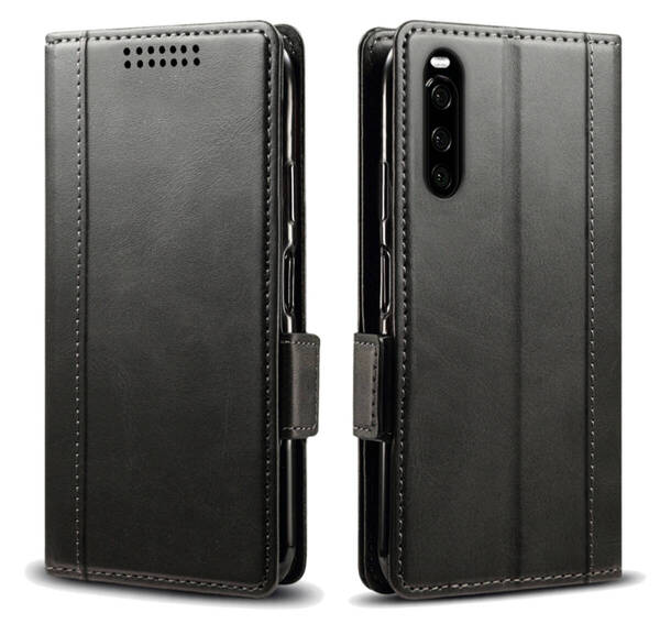 Xperia 10 V SO-52D SOG11 A302SO レザーケース●黒