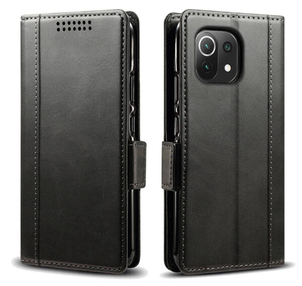 Xiaomi Mi 11 Lite 5G レザーケース Black●