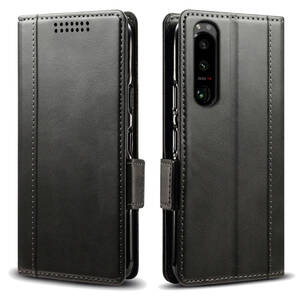 Xperia 5 IV SO-54C SOG09 レザーケース (Black)●