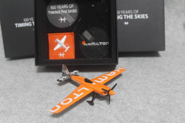 未展示 HAMILTON ハミルトン 飛行機 金属製模型 100周年記念 100YEARS OF TIMING THE SKIES ノベルティ 非売品 ディスプレイ 送料無料