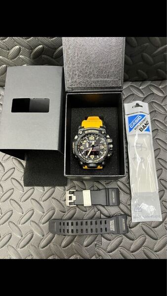 【超美品】【バッテリー新品】イエローバンド新品 GWG-1000 マッドマスター CASIO G-SHOCK電波ソーラー 元バンド付き 363G