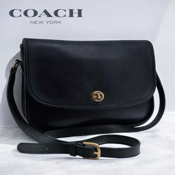 極美品 COACH コーチ オールドコーチ ショルダーバッグ バッグ シティバッグ ターンロック 斜め掛け レザー USA製 ヴィンテージ