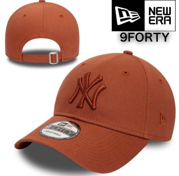 ニューエラ キャップ 帽子 9FORTY ナインフォーティ ヤンキース ミディアムブラウン ユニセックス NEWERA 9FORTY LEAGUE BASIC CAP 新品