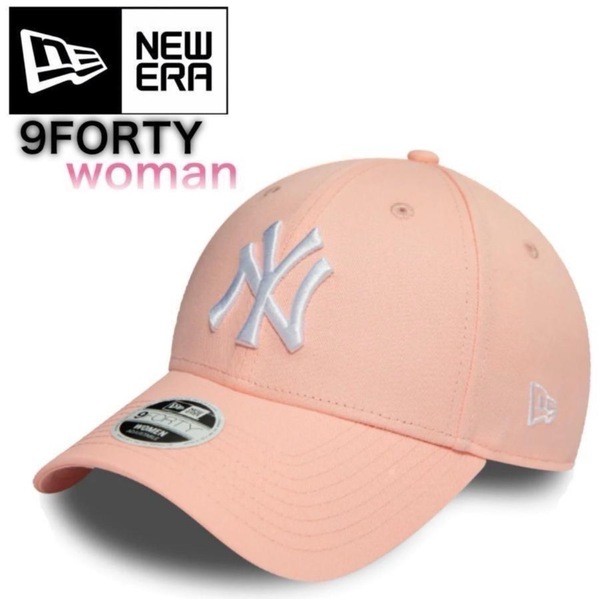 ニューエラ キャップ 帽子 9FORTY WOMEN ナインフォーティ レディースサイズ ヤンキース ライトピンク MLB NEWERA 9FORTY WOMEN 新品