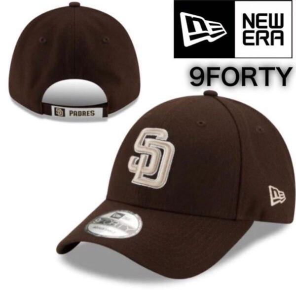 ニューエラ キャップ 帽子 ナインフォーティ 9FORTY パドレス ブラウン×ベージュ ベースボールキャップ MLB ベルクロ NEWERA 9FORTY 新品