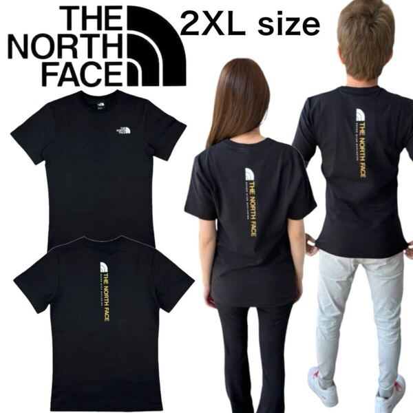 ザ ノースフェイス 半袖 Tシャツ バックロゴ NF0A89FP ブラック 2XLサイズ メンズ レディース THE NORTH FACE VERTICAL NSE TEE 新品