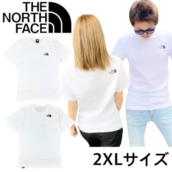 ザ ノースフェイス 半袖Tシャツ カットソー NF0A87NG ホワイト 2XLサイズ クルーネック プリントロゴ THE NORTH FACE COTTON S/S TEE 新品