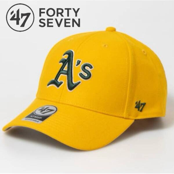 47BRAND キャップ 帽子 フォーティーセブン ブランド アスレチックス ゴールド MLB オールシーズン ユニセックス 47BRAND MVP 新品