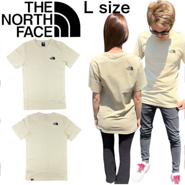 ザ ノースフェイス 半袖 Tシャツ NF0A87NG グラベル Lサイズ コットン クルーネック ロゴ THE NORTH FACE COTTON S/S TEE 新品