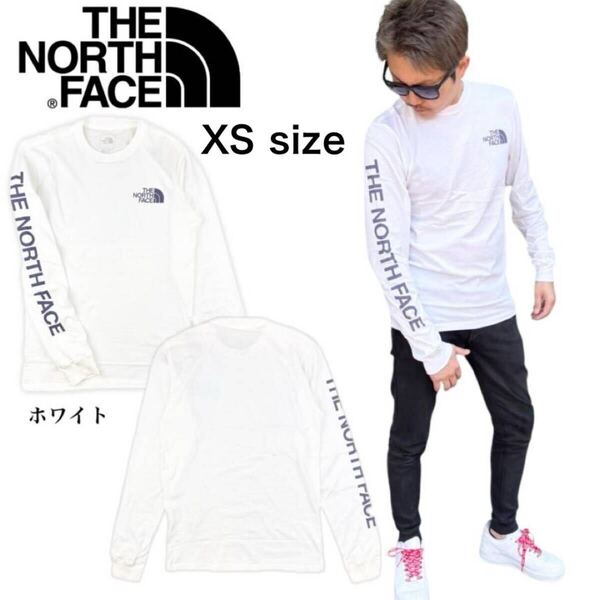 ザ ノースフェイス ロンT 長袖Tシャツ スリーブヒット NF0A811P ホワイト XSサイズ 袖ロゴ THE NORTH FACE L/S SLEEVE HIT 新品