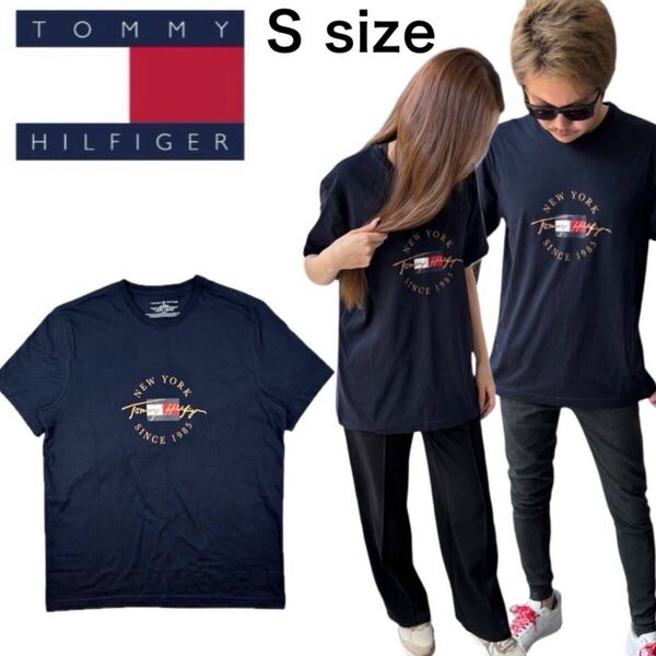 トミーヒルフィガー トップス 半袖 Tシャツ 09T4510 ネイビー Sサイズ クルーネック メンズ レディース TOMMY HILFIGER S/S CREW NECK 新品