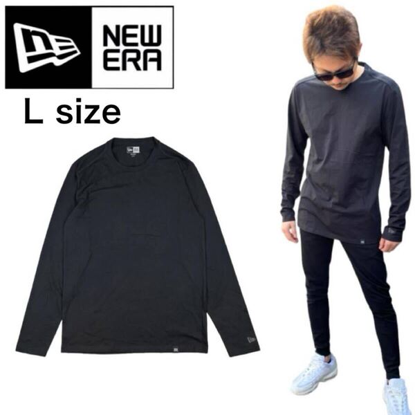 ニューエラ 長袖Tシャツ NEA102 ブラック Lサイズ メンズ レディース クルーネック 男女兼用 NEWERA HERITAGE BLEND LONG SLEEVE 新品
