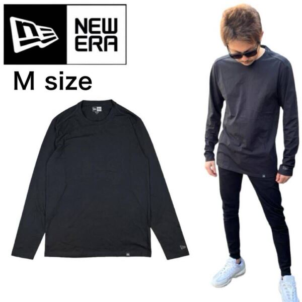 ニューエラ 長袖Tシャツ NEA102 ブラック Mサイズ メンズ レディース クルーネック 男女兼用 NEWERA HERITAGE BLEND LONG SLEEVE 新品