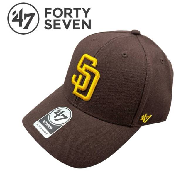 47 キャップ フォーティセブン ブランド 帽子 サンディエゴ パドレス MVP21WBV ブラウンイエロー 男女兼用 47BRAND PADRES MVP 新品