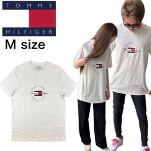 トミーヒルフィガー 半袖 Tシャツ 09T4510 オートミール Mサイズ クルーネック メンズ レディース TOMMY HILFIGER S/S CREW NECK 新品