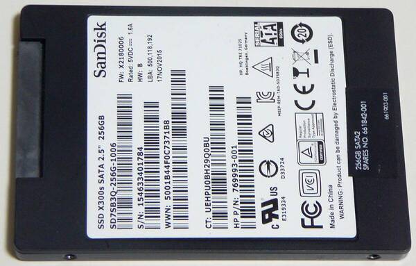 SSD SanDisk X300s 256GB 動作保証