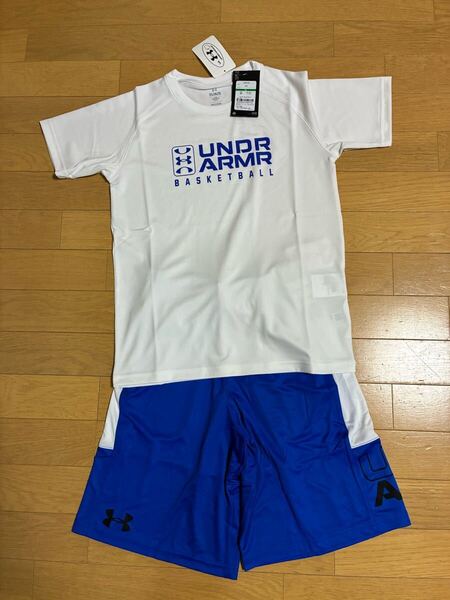送料込 新品 アンダーアーマー YLG 150cm 155cm 145cm パンツ 半袖Tシャツ 2点セット 上下セット 男の子 キッズ ジュニア