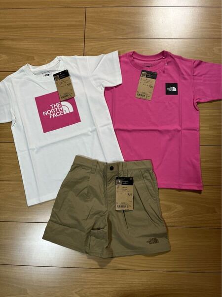 新品 ノースフェイス 140cm 半袖Tシャツ パンツ キッズ 短パン セット 女の子