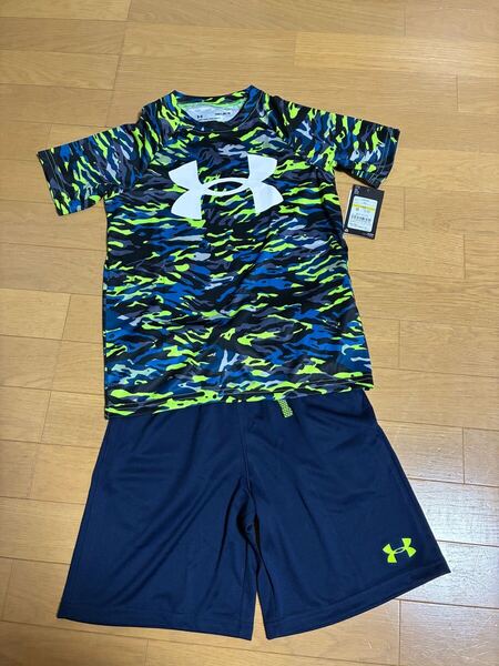 送料込 新品 アンダーアーマー YMD 140cm 135cm 145cm パンツ 半袖Tシャツ 2点セット 上下セット キッズ 短パン キッズ ジュニア