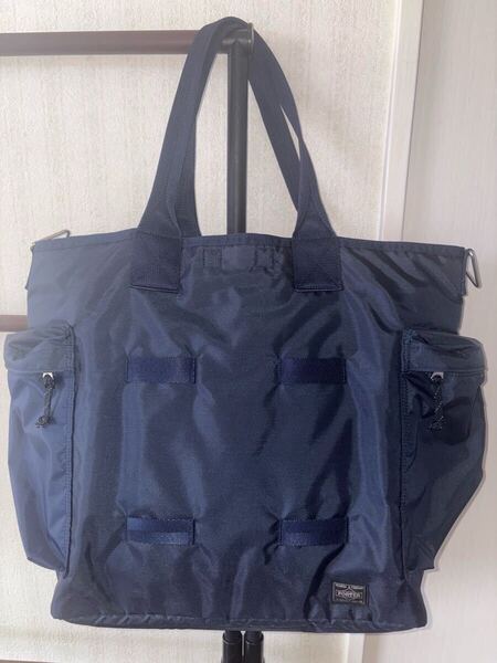 ポーター フォース 2WAYトートバッグ ショルダーバッグ 吉田カバン PORTER FORCE ネイビー 未使用品855-07500