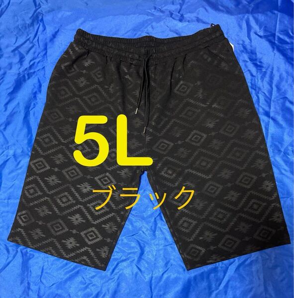 ロゴスデイズ ロゴス アウトドア ブラック色 オルテガ柄 ハーフパンツ メンズ大きいサイズ 5L