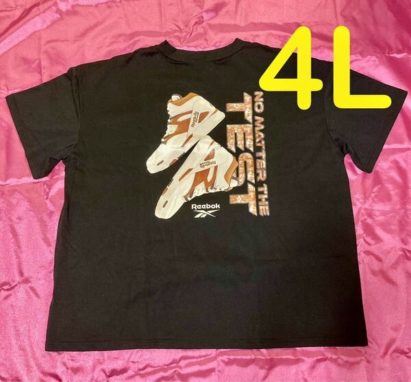 Reebok バックプリント 半袖Tシャツ レディース大きいサイズ 4L