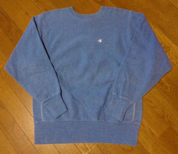 L/ビンテージ90s/トリコ刺繍タグ/チャンピオンChampion/リバースウィーブ/トレーナー/スウェット/パーカー/インディゴブルーグレー/USA