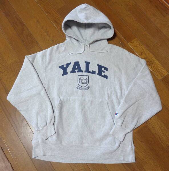 L相当/YALE/イエール大学/ビンテージ/デカタグ/00s/チャンピオンChampion/リバースウィーブ/トレーナー/スウェットパーカー/グレー