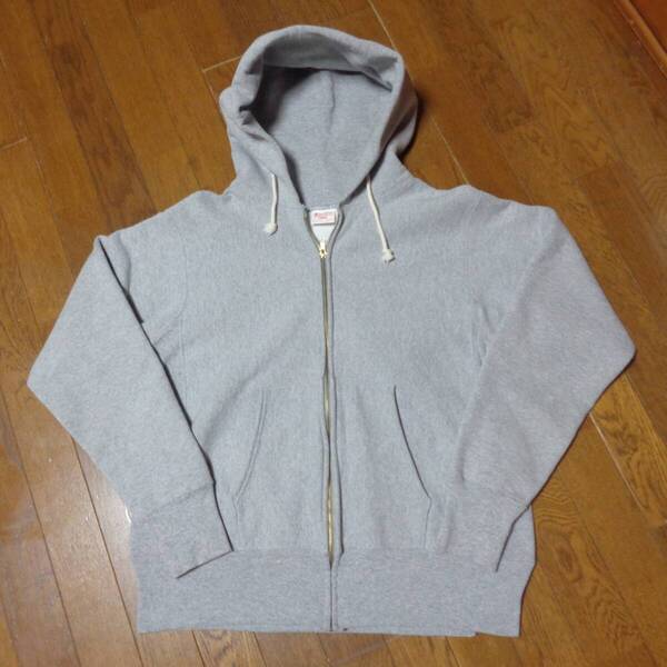 赤単色タグ/USA製12.5OZ/Lサイズ/チャンピオンChampion/リバースウィーブ/ジップアップパーカー/スウェット/グレー/トレーナー