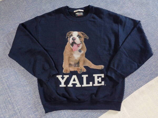 両面ロゴ/M/REAK'S STOREフリークスストア×YALEイエール大学×BookStoa/コラボ別注/スウェット/ビックシルエット/フレンチブル/ネイビー