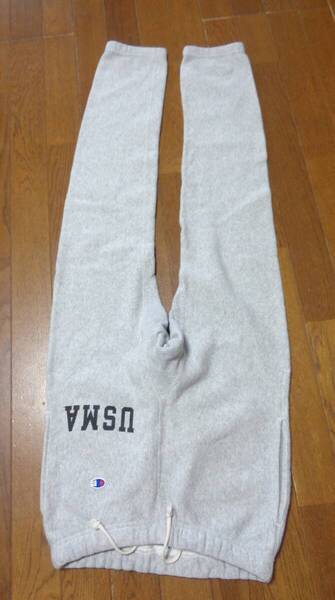 USMA/米陸軍士官学校/M/BEAMSビームス×Championチャンピオン/別注コラボ/裏起毛/リバースウィーブ/トレーナー/スウェットパンツ/グレー