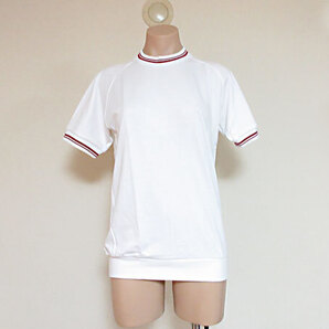 体操服 体操着★中学校 高校★半袖Tシャツ★MIZUNO ミズノ★82HT-6563★ホワイト×エンジ★XOサイズ★未使用1