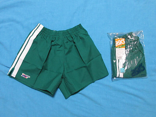サッカーパンツ★短パン ショートパンツ★asics アシックス★シャペ★CP8613★グリーン×ホワイト★Lサイズ★未使用★2枚組