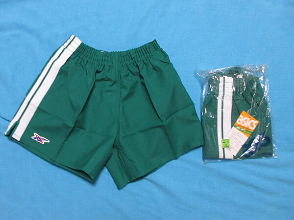 サッカーパンツ★短パン ショートパンツ★asics アシックス★シャペ★CP8613★グリーン×ホワイト★Sサイズ★未使用★2枚組