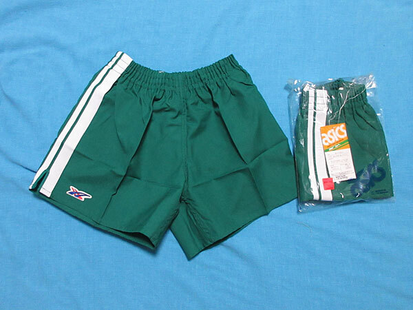 サッカーパンツ★短パン ショートパンツ★asics アシックス★シャペ★CP8613★グリーン×ホワイト★Mサイズ★未使用★2枚組