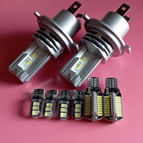 最強!NHP160V プロボックス 超爆光! H4 LED ZESヘッドライト バックランプ ナンバー灯 ポジション 8個セット /h4/72/6