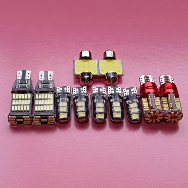 11個セット!タントカスタム L375S/L375/L385/L385S T10 LED 室内灯 バックランプ ナンバー灯 ルームランプ ダイハツ 45/57/6/t31