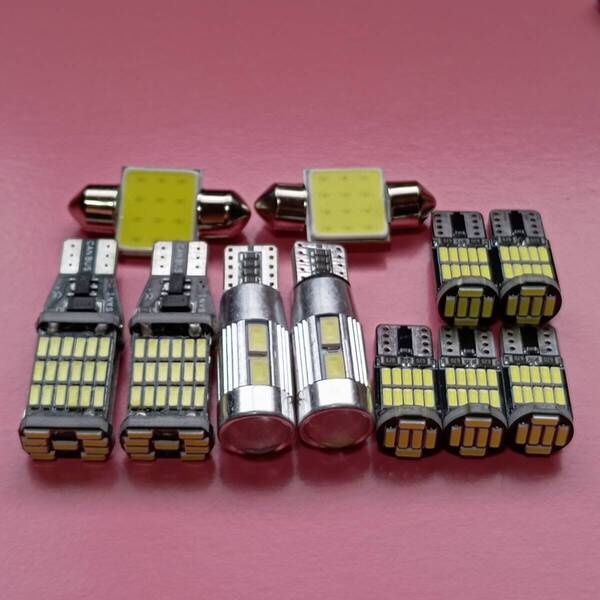 11個セット!タントカスタム L375S/L375/L385/L385S T10 LED 室内灯 バックランプ ナンバー灯 ルームランプ ダイハツ /45/10/26/t31
