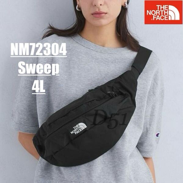★新品★THE NORTH FACE★Sweep★ザ ノースフェイス★スウィープ★ブラック★NM72304 K ボディバッグ ウエストバッグ【ヤフオク出品】★
