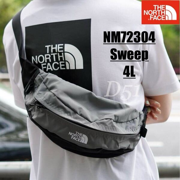 ★新品★THE NORTH FACE★Sweep★ザ ノースフェイス★スウィープ★グレー×ブラック★NM72304 ボディバッグ ウエストバッグ ヤフオク出品