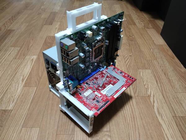 オープンフレーム PC ケース シャーシ テスト ベンチ エア プラットフォーム mATX mini itx 台 縦